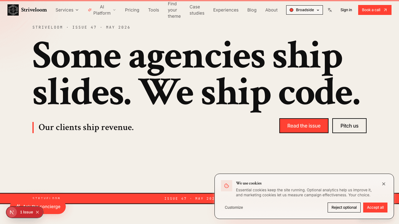 Broadside theme screenshot