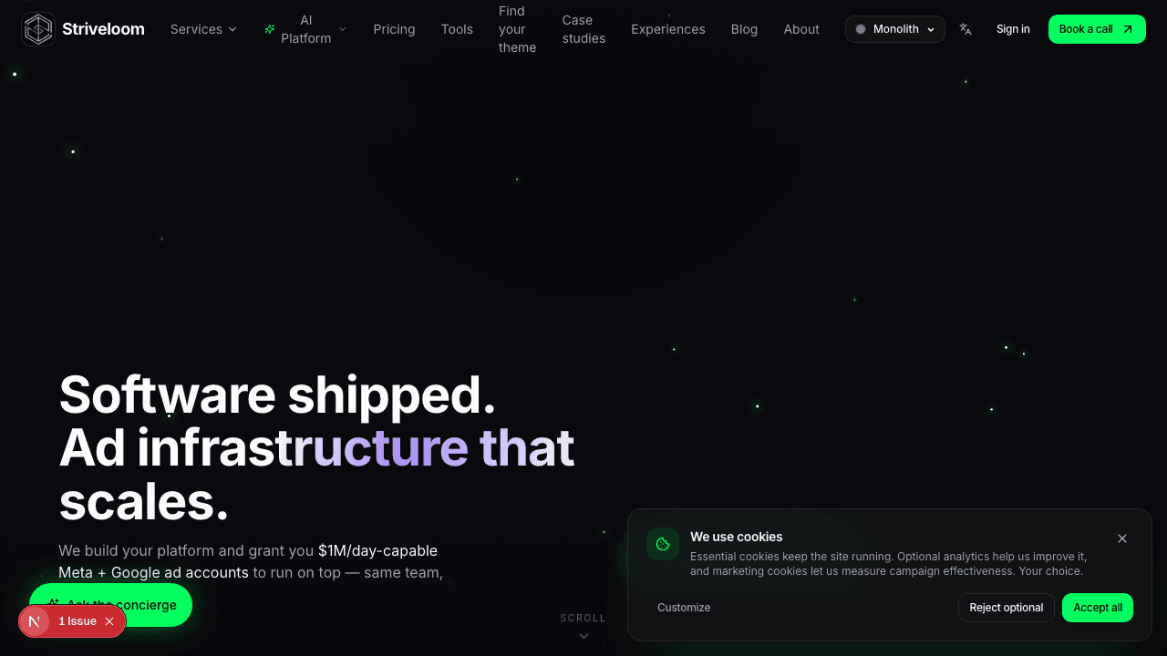Monolith theme screenshot